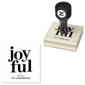 Joyful Personalized Christmas ラバースタンプ (押印)