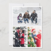 Joyful Photo パーソナライズされた Christmas白黒 シーズンカード (裏面)