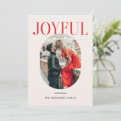 Joyful Photo Christmas | Minimalist New Year シーズンカード (スタンド正面)