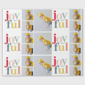 Joyful Photo Collageクリスマス ラッピングペーパー (フラット)
