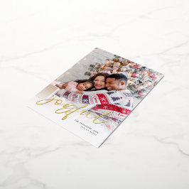 Joyful Photo Overlay Name 実在 Christmas  箔シーズンポストカード