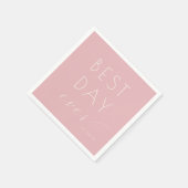 Joyful Pink Typographic Celebration スタンダードカクテルナプキン (角)