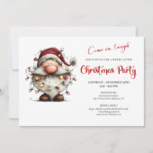 Joyful Quirky Santa Red Green Digital Party Invite 招待状 (正面)