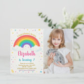 Joyful Rainbow誕生日招待状と写真 招待状 (スタンド正面)