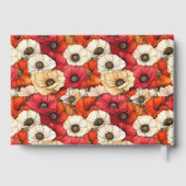 Joyful Red Floral Poppy Celebration ゲストブック (裏面)