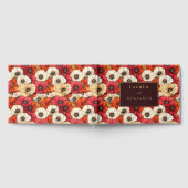 Joyful Red Floral Poppy Celebration ゲストブック (全面)