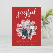 Joyful Red Script Snowflake Frameの写真 シーズンカード (スタンド正面)