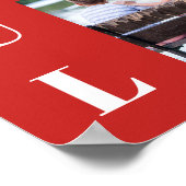 JOYFUL Red Year in Review 5 Photo Collage Family ポスター (角)