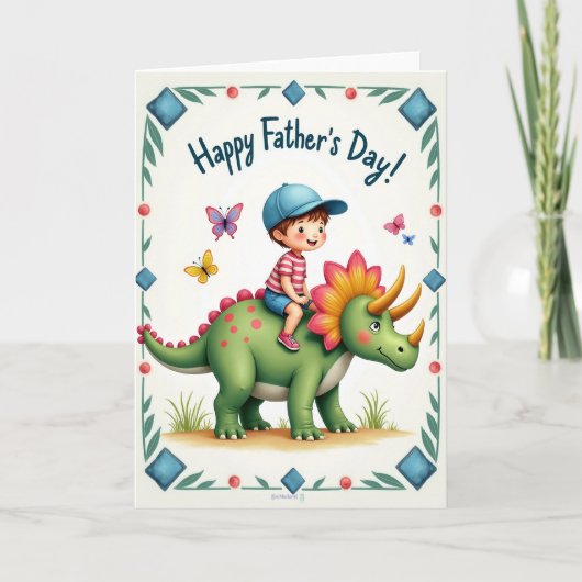 Joyful Reptile Fathers Day Card カード (正面)