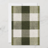 Joyful Rustic Green Plaid Family Photo Christmas シーズンカード (裏面)