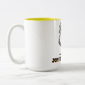 Joyful Santa with Gift ツートーンマグカップ (左)