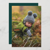 Joyful Scriptハッピーフォトホリデーカード (正面/裏面)