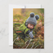 Joyful Scriptハッピーフォトホリデーカード シーズンカード (正面)