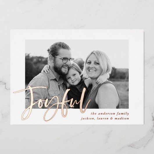 Joyful Scriptバラ金ゴールド写真 箔シーズンカード (正面)