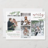 Joyful Script and Branches 5フォトフラット シーズンカード (裏面)