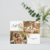 Joyful Script Botanical 2-Photo w金ゴールド・フレーム シーズンポストカード (スタンド正面)