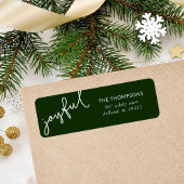 Joyful Script Holiday Return Address ラベル