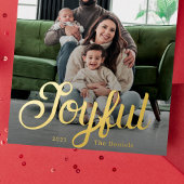 Joyful Script in金ゴールド 箔シーズンカード