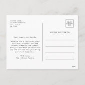 Joyful Script Photo Holiday Postcard シーズンポストカード (裏面)