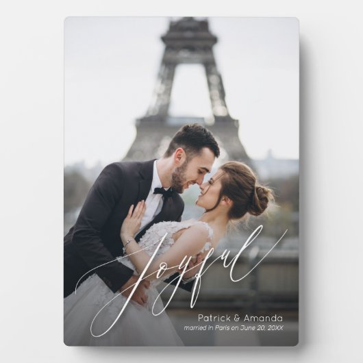 Joyful Script Tabletop Easel写真 フォトプラーク (正面)