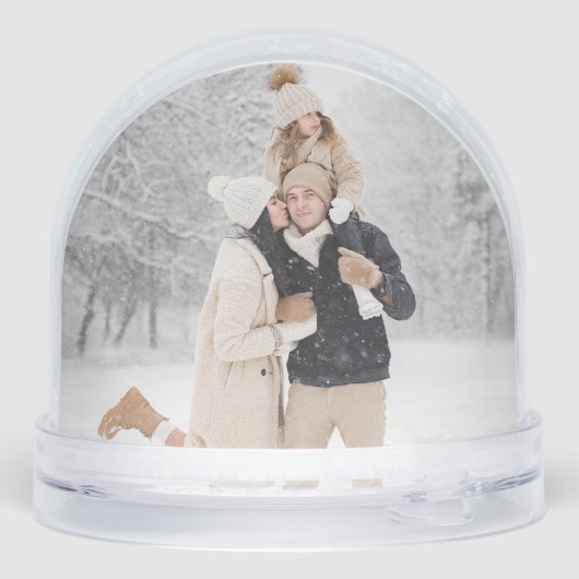 Joyful Script with Snowy Brushstroke Snow Globe (裏面)