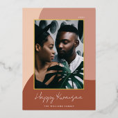 Joyful Shades垂直フォトクワンザ 箔シーズンカード (正面)