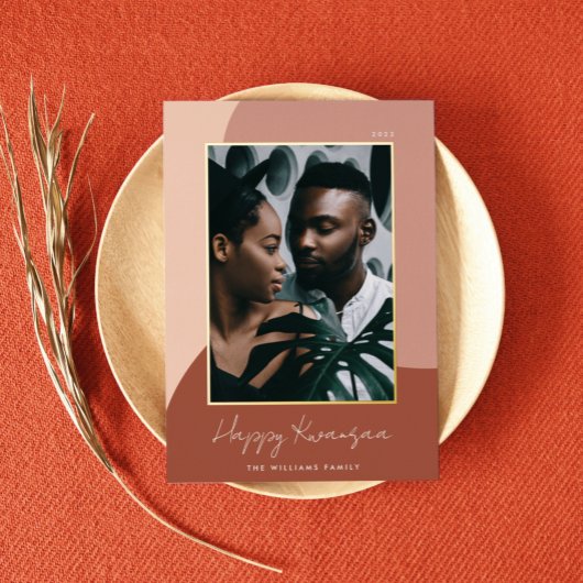 Joyful Shades垂直フォトクワンザ 箔シーズンカード