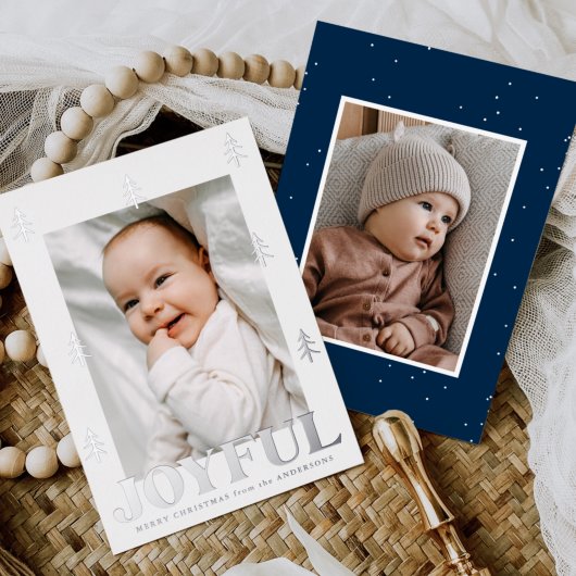 Joyful Silver Trees 2写真 箔シーズンカード