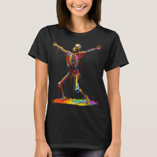 Joyful Skeleton: Dance of Colors Tシャツ