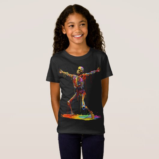 Joyful Skeleton: Dance of Colors Tシャツ (正面フル)