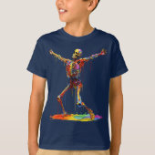 Joyful Skeleton: Dance of Colors Tシャツ (正面)