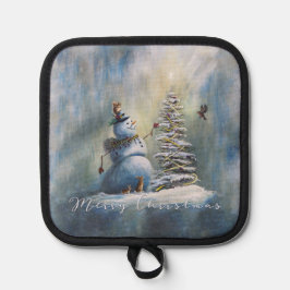 Joyful Snowman 鍋敷き