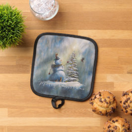 Joyful Snowman 鍋敷き