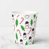 Joyful Snowman Candy Cane Sips | クリスマス 紙コップ (裏面)
