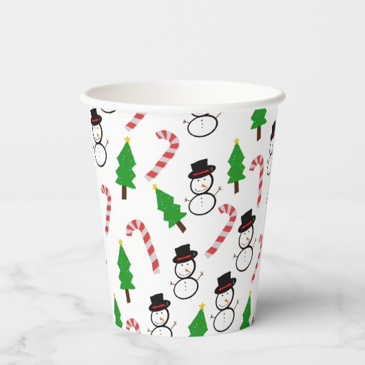 Joyful Snowman Candy Cane Sips | Christmas 紙コップ (裏面)