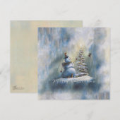 Joyful Snowman Square 5.25" サンキューカード (正面/裏面)