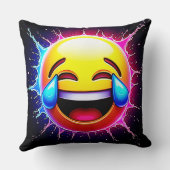 Joyful Splash: Laughing Emoji Art クッション (裏面)