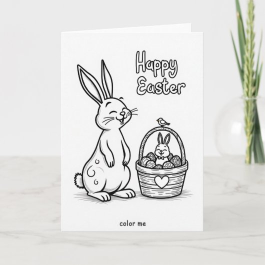 Joyful Spring Rabbit Art Card カード (正面)