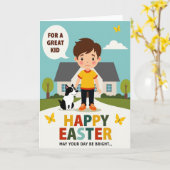 Joyful Springtime Scene Card カード (黄色い花)