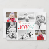 Joyful Starタイポグラフィミニマモダンリスト6枚の写真 シーズンカード (正面)