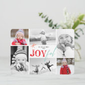 Joyful Starタイポグラフィミニマモダンリスト6枚の写真 シーズンカード (スタンド正面)