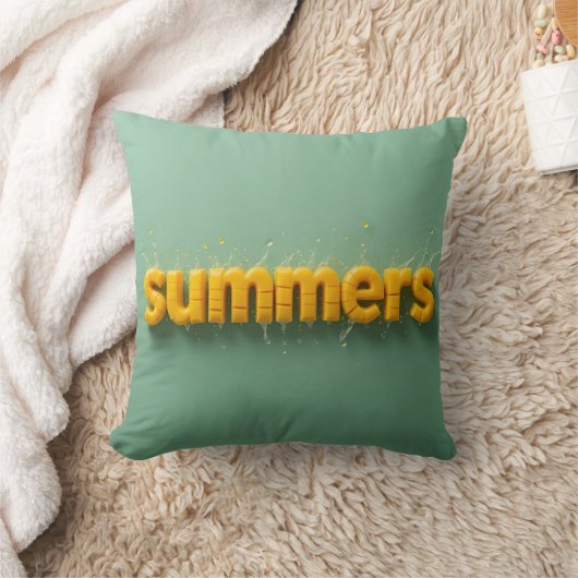 Joyful Summers Mango Pillow for Sunny Vibes クッション (ブランケット)