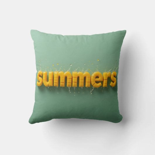 Joyful Summers Mango Pillow for Sunny Vibes クッション (裏面)
