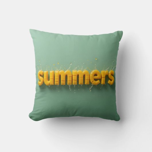 Joyful Summers Mango Pillow for Sunny Vibes クッション (正面)