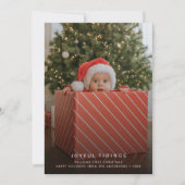 Joyful Tidings | 赤ちゃんの初めてのクリスマス 写真入りカード シーズンカード (正面)