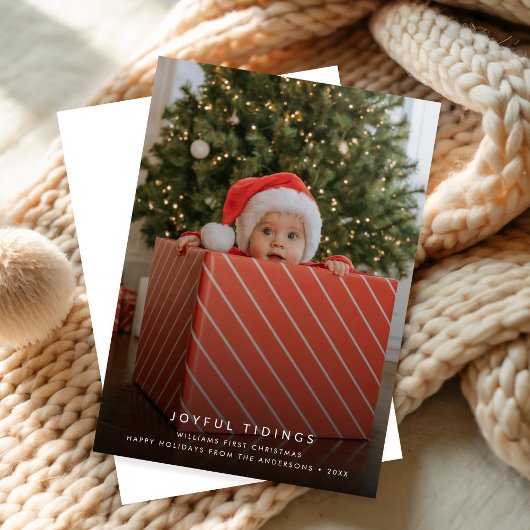 Joyful Tidings | Baby’s First Christmas Photo シーズンカード