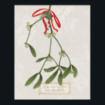 Joyful Tidings | Kiss Me Under The Mistletoe ポスター<br><div class="desc">Include this classic watercolor Christmas print in your yearly holiday décor | By Sue Schlabach</div>