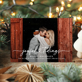 Joyful Tidings Newlyweds Holiday Photo Card シーズンカード