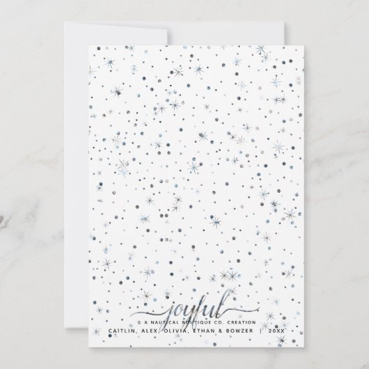 JOYFUL Tidings Photo Color Matchingタイポグラフィ シーズンカード (裏面)