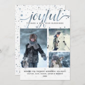 JOYFUL Tidings Photo Color Matchingタイポグラフィ シーズンカード (正面/裏面)